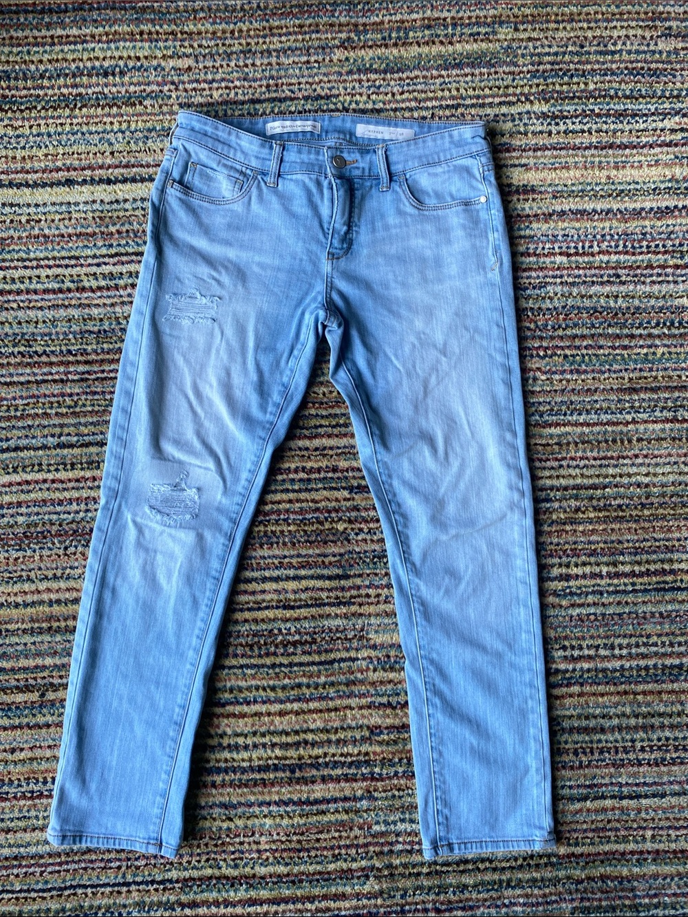Pilcro and the Letterpress Hypen pale blue straight leg jeans 28
